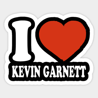 Graphic I Love Garnett Personalized Name Sports Sticker